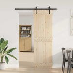 Sliding Door Hardware Kit 213.5 cm Steel Black 4009711