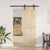 Sliding Door Hardware Kit 213.5 cm Steel Black 4009711