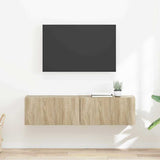TV Wall Cabinet 2 pcs Sonoma 60 x 31 x 29.5 cm Engineered Wood 892194