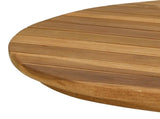 Table Top 90 x 45 x 3.5 cm Oval Solid Teak Wood Natural 42033161