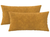 Cushion with Pillow HEERLEN 2 pcs Yellow Microfiber Fleece 927599