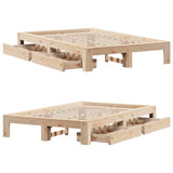 Bed Frame without Mattress 120x200 cm Solid Wood Pine 3309002