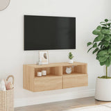 TV Wall Cabinet Sonoma Oak 80x30x30 cm Engineered Wood 836872