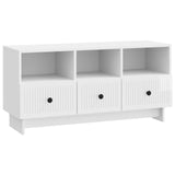 TV Cabinet High Gloss White 102 x 34.5 x 50 cm Engineered Wood 893989