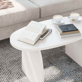 Coffee Table White 80 x 40 x 35 cm Solid Pine Wood 873533