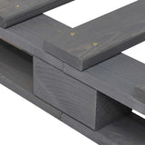 Bed Frame without Mattress Grey 90x200 cm Solid Wood Pine 3281544