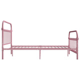 284514 Bed Frame without Mattress Pink Metal 160x200 cm