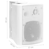 ZNTS Wall-mounted Stereo Speakers 2 pcs White Indoor Outdoor 80 W 70161