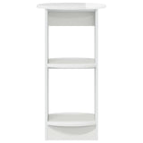Side Cabinet High Gloss White Engineered Wood 899838
