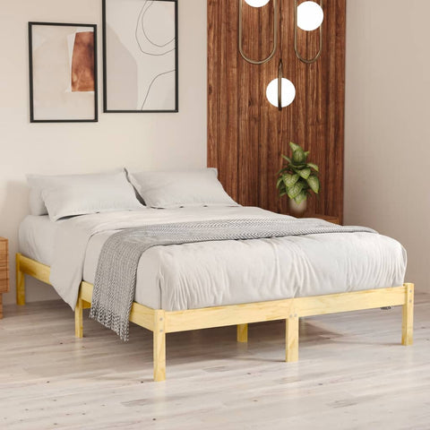 Bed Frame without Mattress Solid Wood King Size 810022