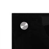 Kitchen Backsplashes 2 pcs Black 70x60 cm Tempered Glass 3315797