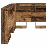 Storage Headboard with Shelf Old Wood 90 cm Engineered Wood 3335459