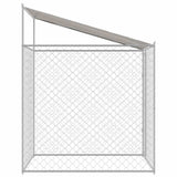 Dog Cage with Roof Silver 200 x 200 x 258 cm Steel and PE 42009131