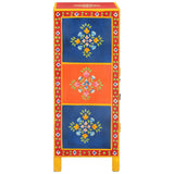 Hand Painted Sideboard 54x30x74 cm Solid Wood Mango 352053