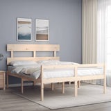 Senior Bed without Mattress 160x200 cm Solid Wood 3195361