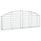 ZNTS Arched Gabion Basket 200x30x60/80 cm Galvanised Iron 153463