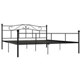 Bed Frame without Mattress Black Metal 180x200 cm 284528
