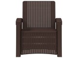 Reclining Garden Chair Rattan Look Brown PP 8011993