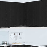 Hanging Cabinet with Door Black Oak and White 57 x 57 x 100 cm 884371