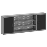 Tool Cabinet with Shelf Black and Grey 150 x 20 x 55 cm Steel 4103475