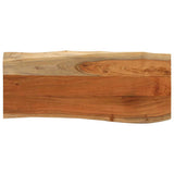 Table Top 90x40x3.8 cm Rectangular Solid Wood Acacia Live Edge 370635