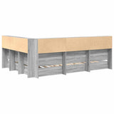 Bookcase Bed Grey sonoma 140 x 200 cm Engineered wood 3335733