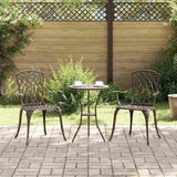 Garden Chair 2 pcs Bronze 55 x 56.5 x 91cm Aluminium 42002398