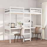 Loft Bed Frame without Mattress White 80x200cm Solid Wood Pine 3308545