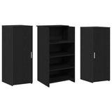 Reception Desk Black Oak 135x50x103,5 cm Engineered Wood 3324188