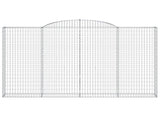 Arched Gabion Basket 300x30x180/200 cm Galvanised Iron 153509