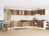 Sink Base Cabinet with Door Porto 2 pcs Brown Engineered wood 3315029