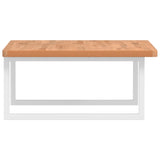 ZNTS Basin Shelf Wall Mounted Steel and Solid Wood Beech 3302508