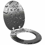 Soft-Close Toilet Seat Grey 44 x 38 cm MDF board 42027182