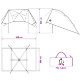 Car Tent with Roof Green 308 x 215 x 220 cm Polyester and Steel 42028547