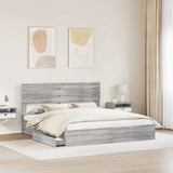 Storage Bed Grey Sonoma 180 x 200 cm Engineered Wood 3411553