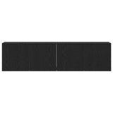 TV Cabinets 2 pcs Black Oak 160x30x41 cm Engineered Wood 862197