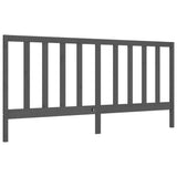 Bed Frame without Mattress Grey 200x200 cm Solid Wood Pine 3193813