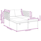 Sunbed Anthracite 153 x 115 x 69.5 cm Powder-Coated Steel 42004136