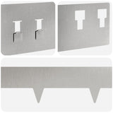 Lawn Edging 30 pcs 100 x 12 cm Steel Silver 8008536