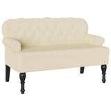 Bench Cream 119.5 x 64.5 x 75 cm Faux Leather 42019295