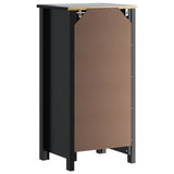 Bathroom Cabinet BERG Black 40x34x80 cm Solid Wood Pine 358541