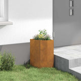 Corner Planter Rusty 30 x 30 x 50 cm Weathering steel 883681