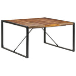 ZNTS Dining Table 140x140x75 cm Solid Wood 321574