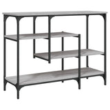 Console Table with Shelves Grey Sonoma 100x35x75 cm 837790