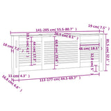 MDF Radiator Cover White 205 cm 325551