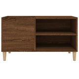 Record Cabinet Brown Oak 84.5x38x48 cm Engineered Wood 831948
