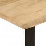 Console Table with Live Edge 105x33x76 cm Solid Wood Mango 372765
