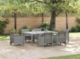Garden Table Light Grey 150 x 100 x 73 cm Poly Rattan 871687