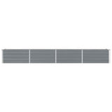 Garden Raised Bed Galvanised Steel 320x40x45 cm Grey 47052