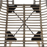 Dining Chairs 4 pcs Brown Natural Rattan 246854
